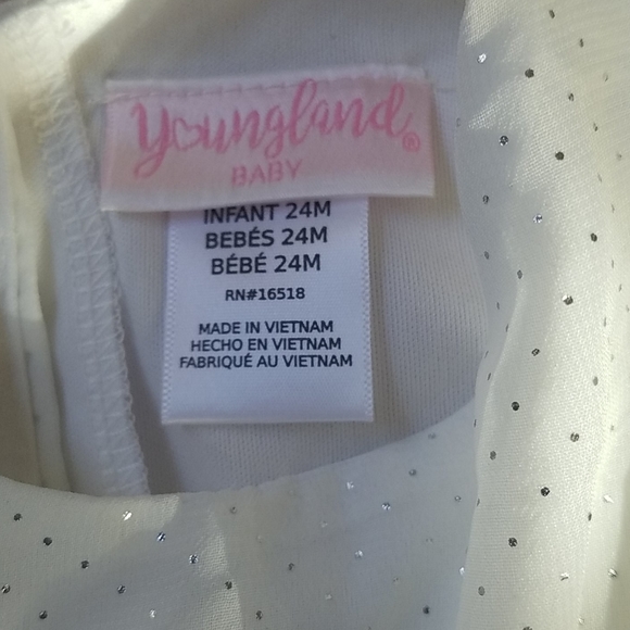 Pretty Ivory Dress With Silver Accents - Picture 8 of 8